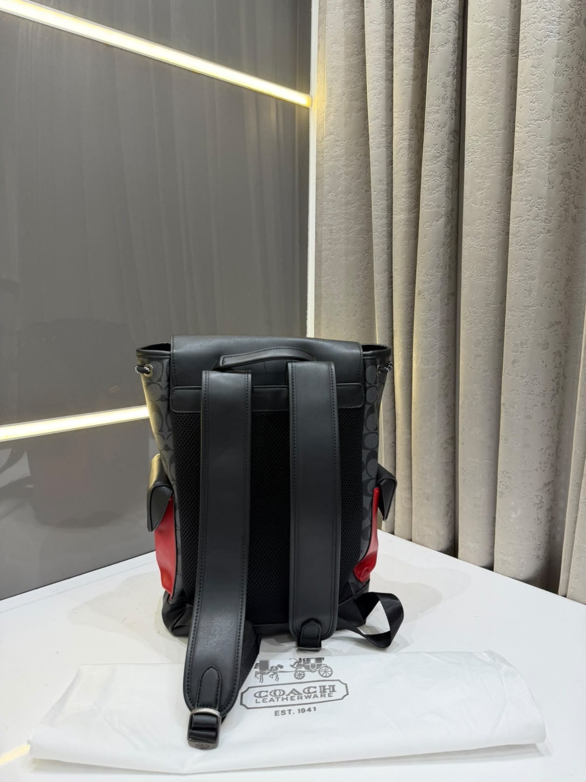 Coach Rivington Backpack In Signature Canvas With Coach Patch