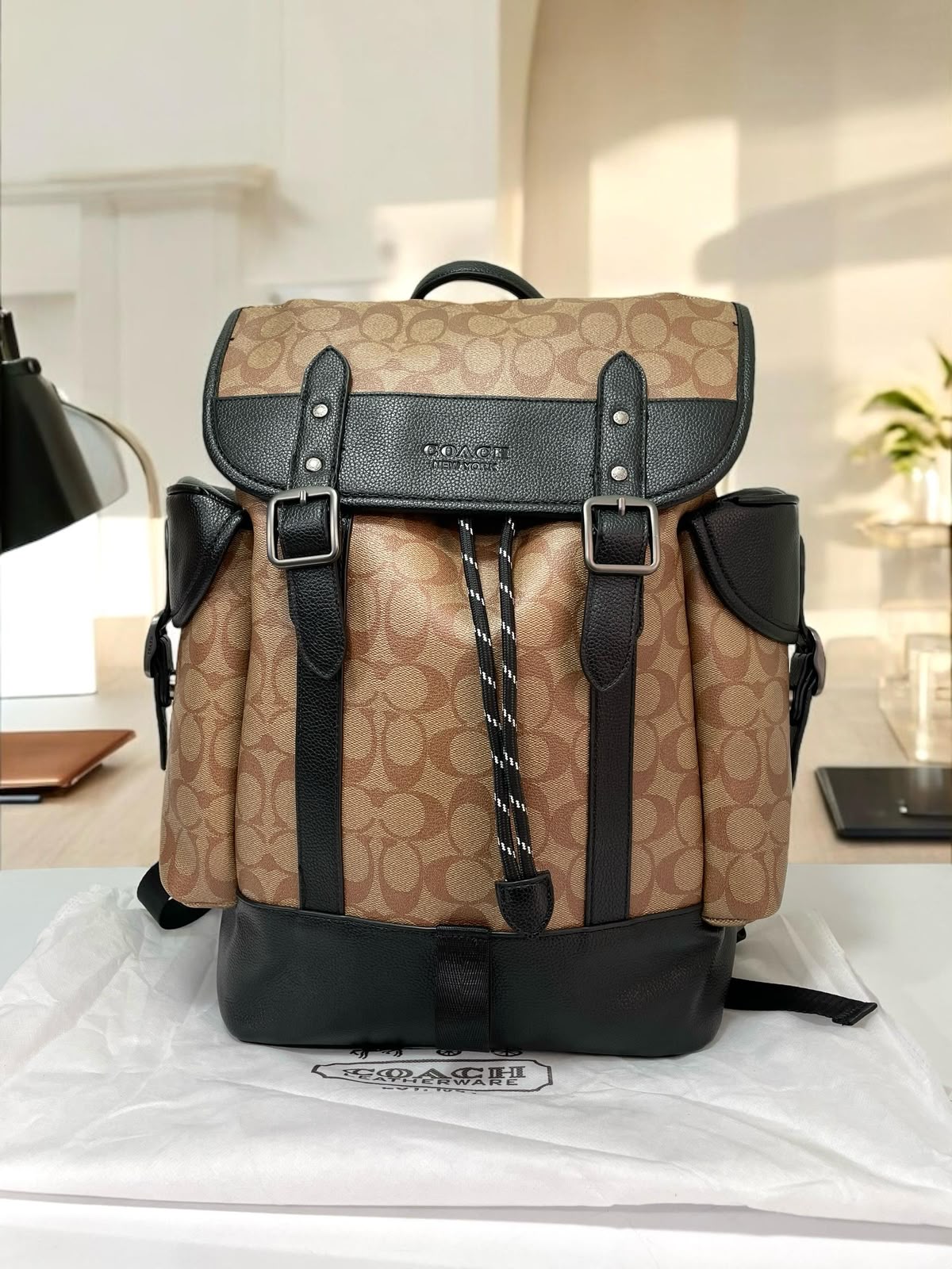 Coach 1941 Tan Horse And Carriage Hitch Backpack