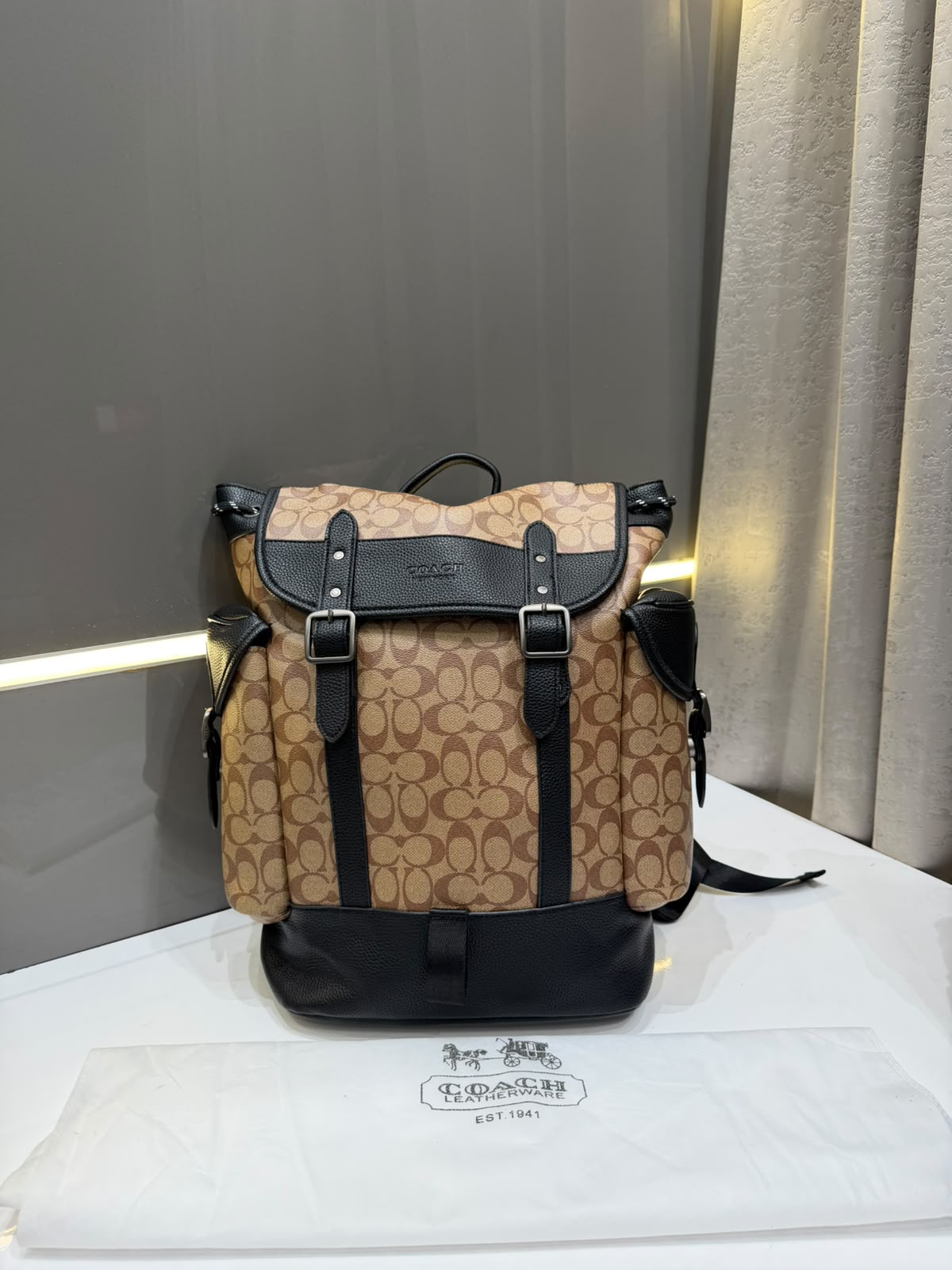 Coach 1941 Tan Horse And Carriage Hitch Backpack